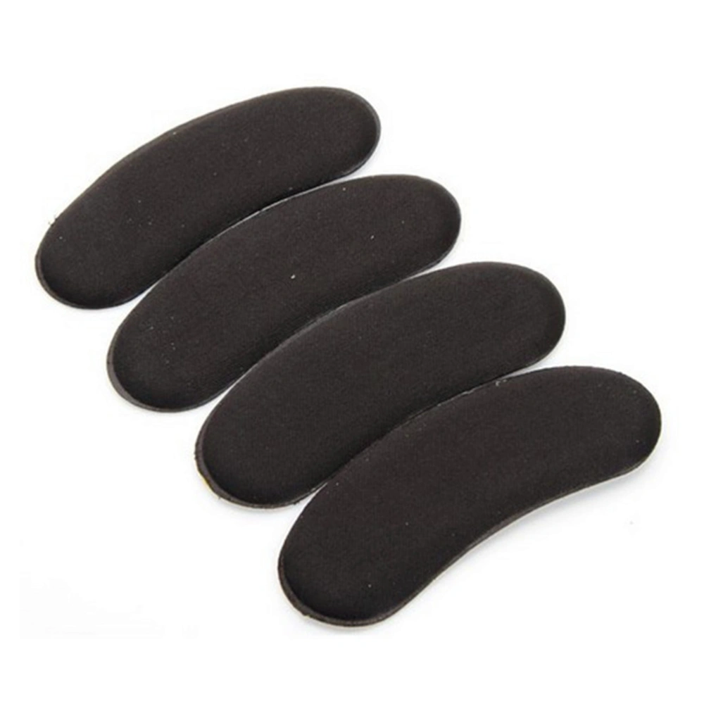 5 Pair Heel Grips Heel Liner Cushions Self Adhesive Sponge Heel Insole Cushions Pads Stickers (Black)