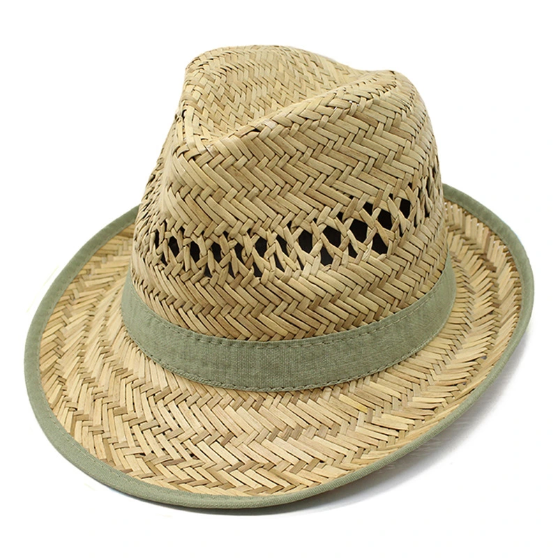 Men Straw Beach Hat Male Wide Brim Hat Beach Sun Visor Hat Summer Beach Hat Decor