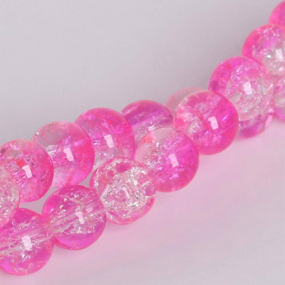 6mm 65Ps Beads Fashion Shape Chain Beads Creative Craft Beads for DIY Jewelry Accessories Bracelet Necklace(Pink)