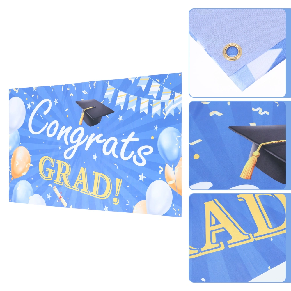 Creative 2022 Graduation Banner Celebration Hanging Banner Party Backdrop Decor