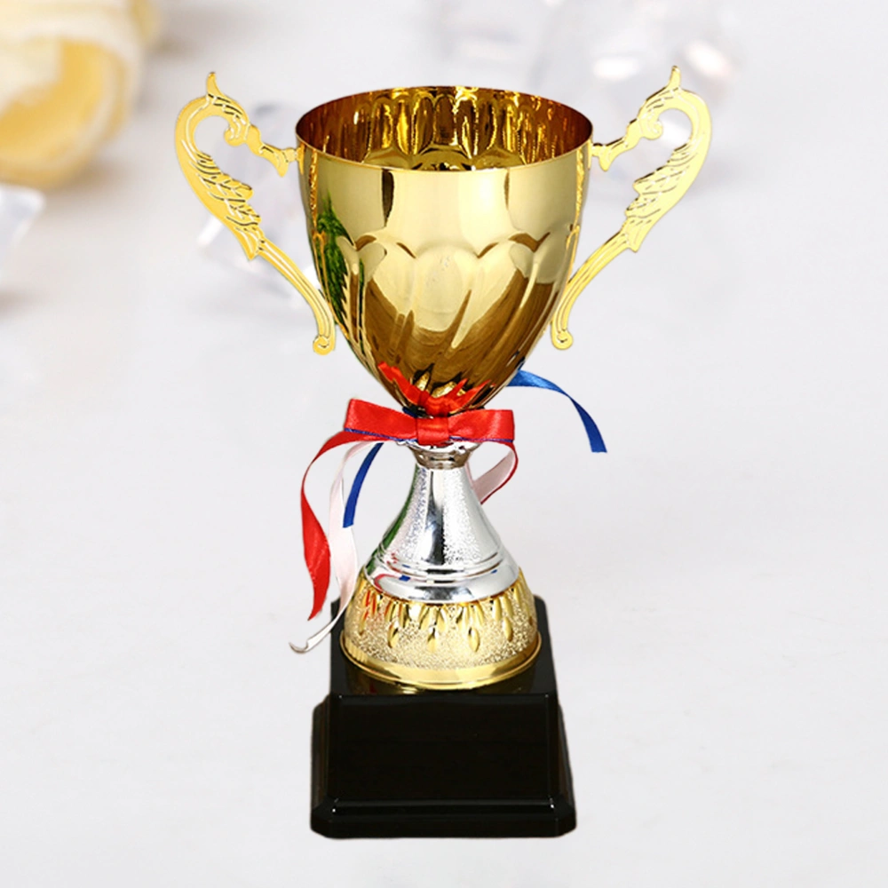 1PC Sports Match Alloy Trophy Competitive Metal Trophy School Tournament Honor Trophy (30cm)