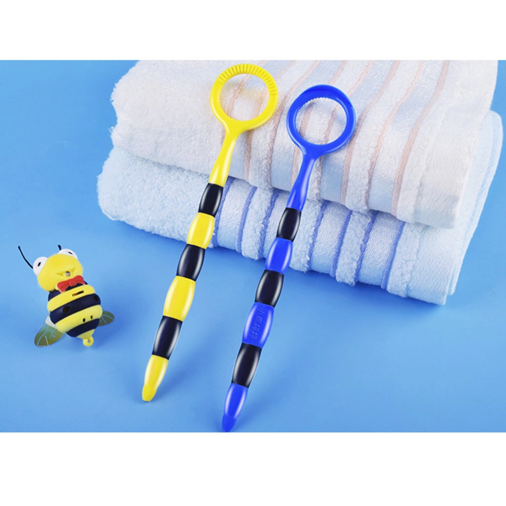 4pcs Tongue Cleaner Scraper Silicone Toothbrushes Tongue Brushes for Oral Deeply Cleaning (White Yellow Green Blue)