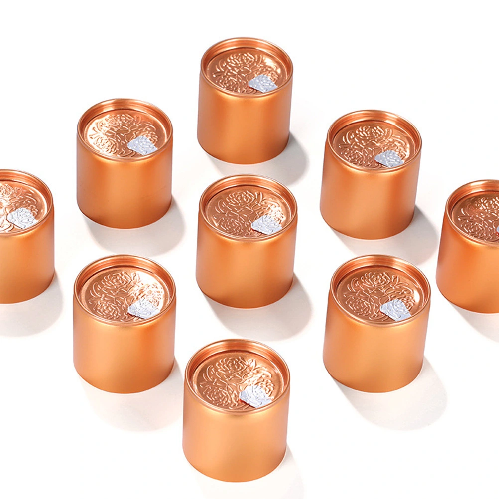 10Pcs Scented Tea Packaging Box Sealed Aluminum Tea Can Tea Candy Storage Jar
