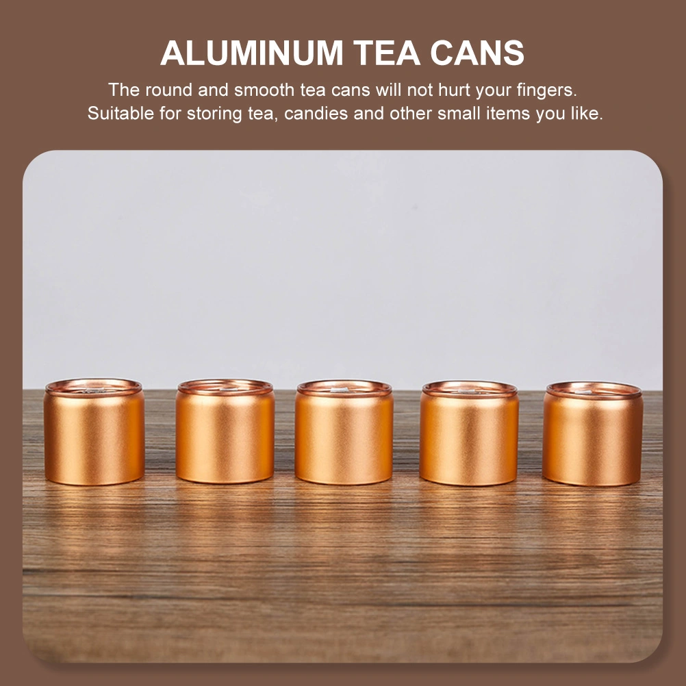 10Pcs Scented Tea Packaging Box Sealed Aluminum Tea Can Tea Candy Storage Jar