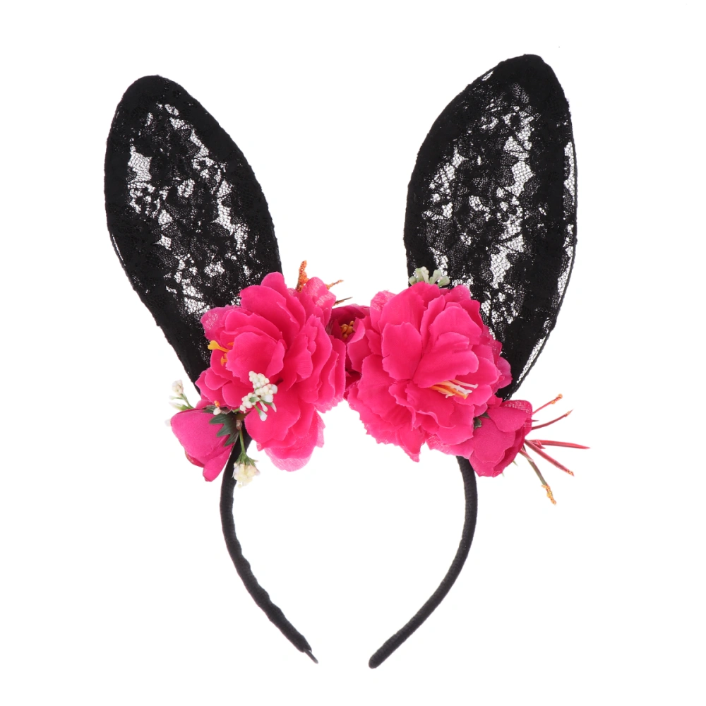 1Pcs Fashion Sweet Sexy Bunny Ears Headband Rabbit Ear Hair Band for Party Cosplay Costume Accessory (Black)