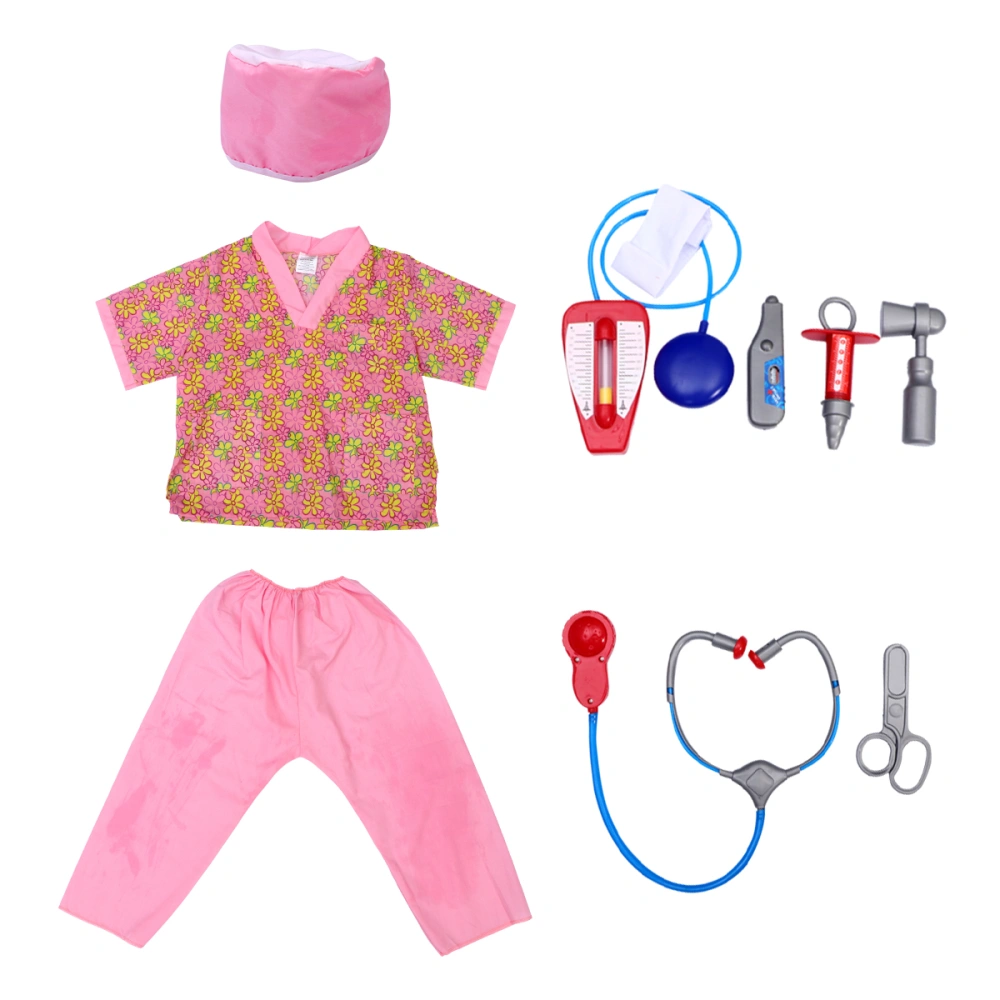 1 Set Creative Nurse Uniform Dress Up Supplies for Halloween (Free Size, Pink)