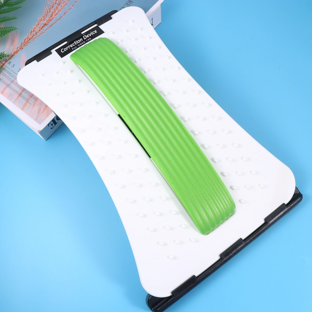 Cervical Lumbar Retractor Durable Hunchback Corrector Spine Pain Relief Lumbar Waist Spine Relax Device Back Massage Board for Man Woman Old (White Acupuncture Style Green Sponge Box Package Free Size)