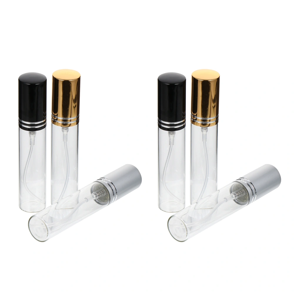 6Pcs Glass Perfume Empty Bottle Small Press Type Bottle Travel Portable Bottle