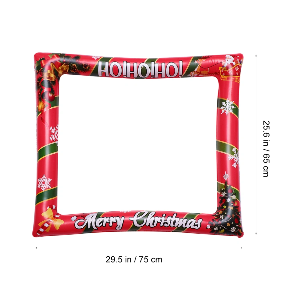 1pc Christmas Inflatable Photo Holder Photo Props Photo Booth Props Red