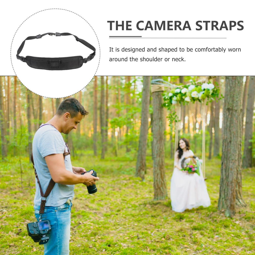 Adjustable Camera Strap Nylon Camera Shoulder Neck Strap Belt with Small Pockets