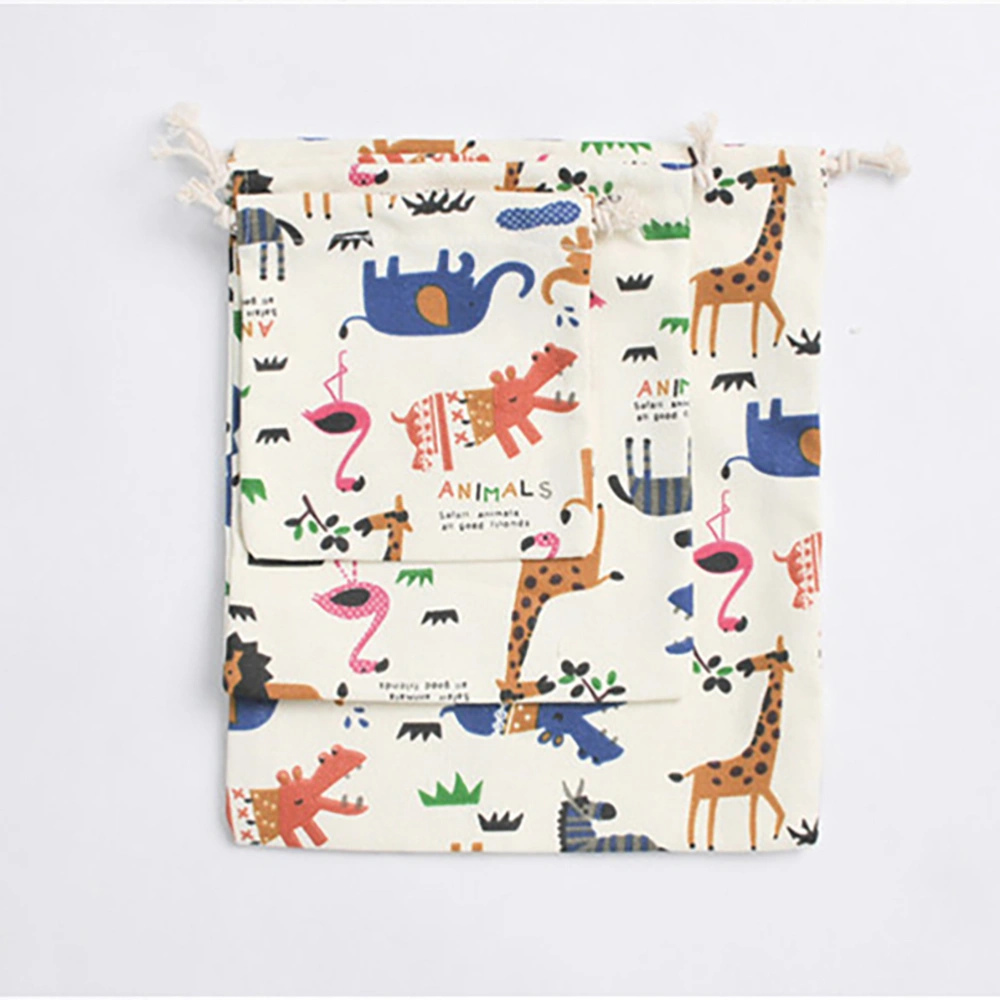 1PC Zoo Backpack Clothespin Storage Bag Canvas Bag Custom Drawstring Bag (Zoo Large)