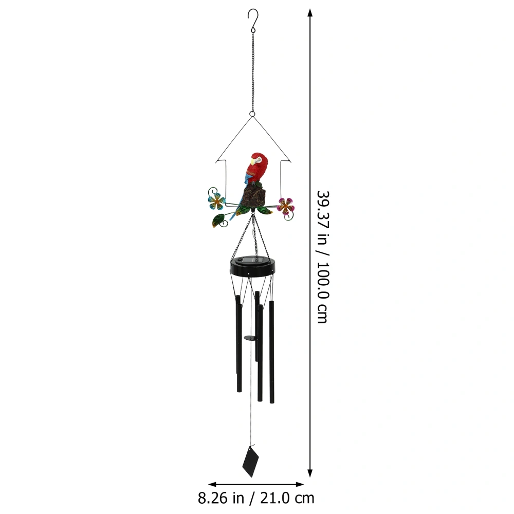 Outdoor Wind Chimes Solar Lights Parrot Solar Wind Chimes Gift for Yard Garden