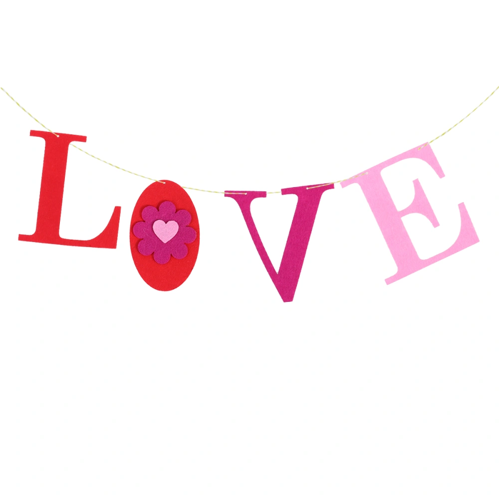 3 Meters LOVE Capitalized Letters Signs Valentine's Day Banners Romantic Bunting Garland Decorations for Valentine's Marriage Proposal Wedding Party Favors