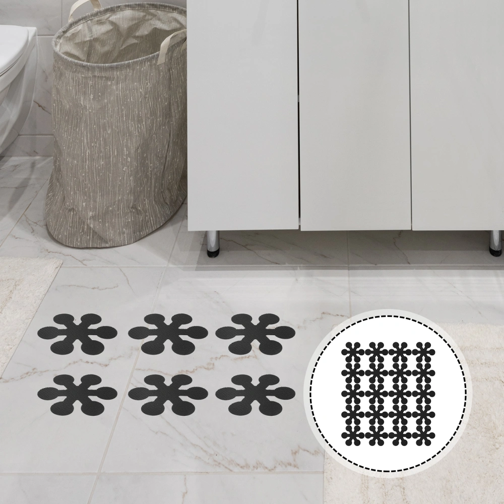 20Pcs Bathtub Non-slip Stickers Adhesive Shower Strip Stickers Snowflake Shaped Stickers