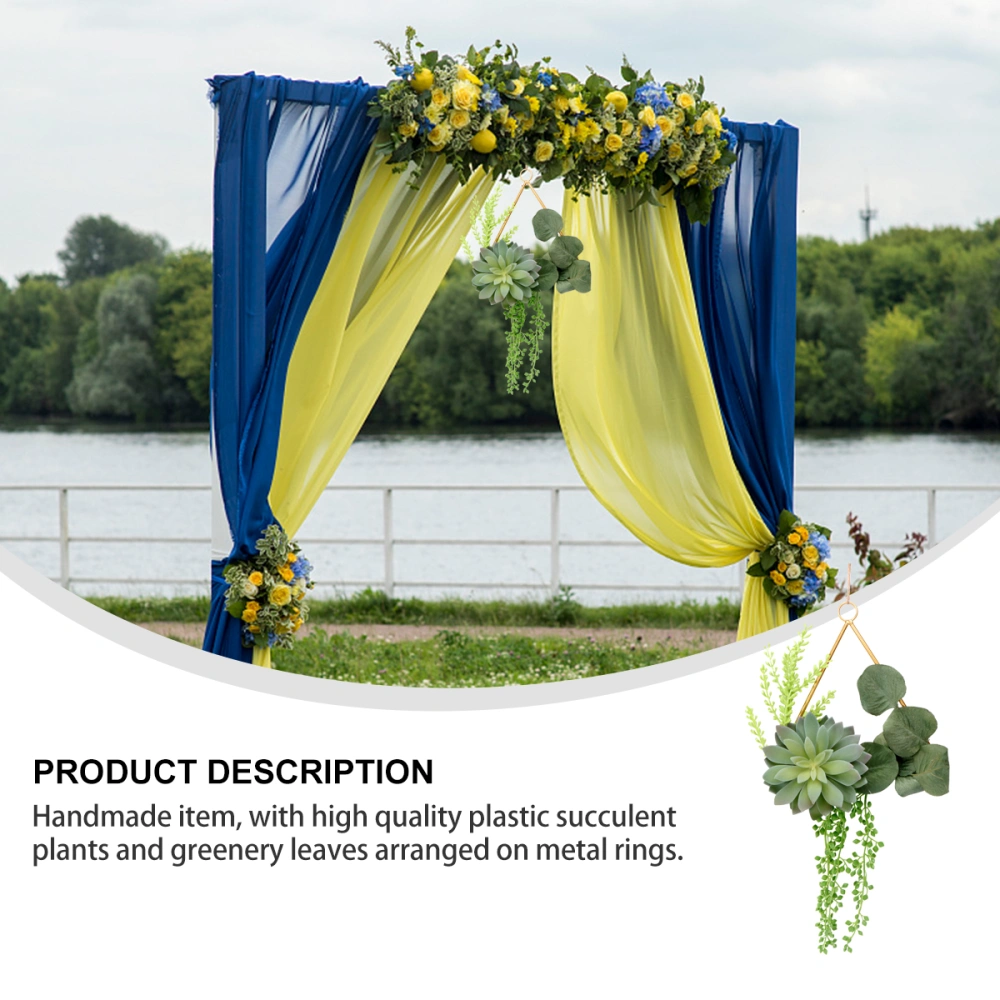 Wedding Wreath Garland Wall Hanging Artificial Succulents Plants for Wedding