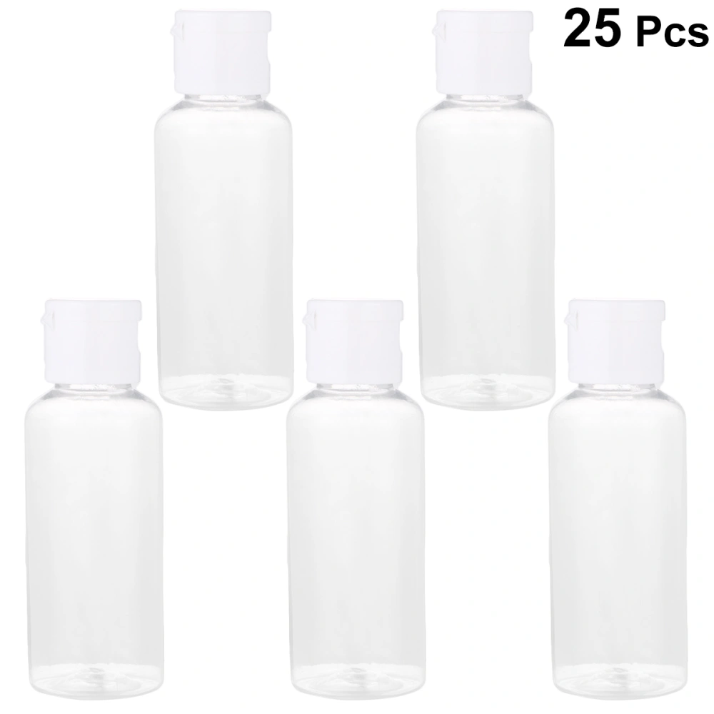 25pcs 50ml Clamshell Cosmetic Bottle Portable Cosmetic Holder Travel Empty Lotion Storage Bottle