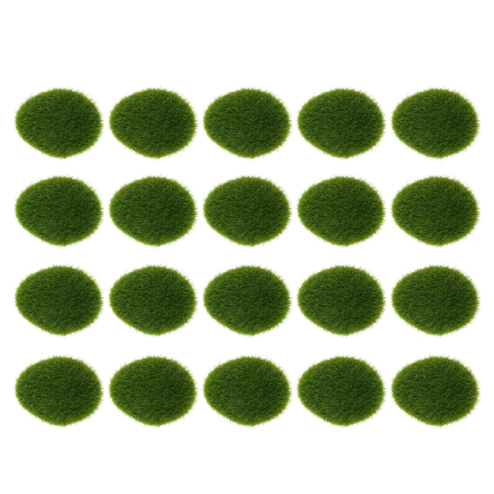 20Pcs Simulation Moss Stone Plant Decoration for Aquariums and Glass Jar Terrarium Realistic