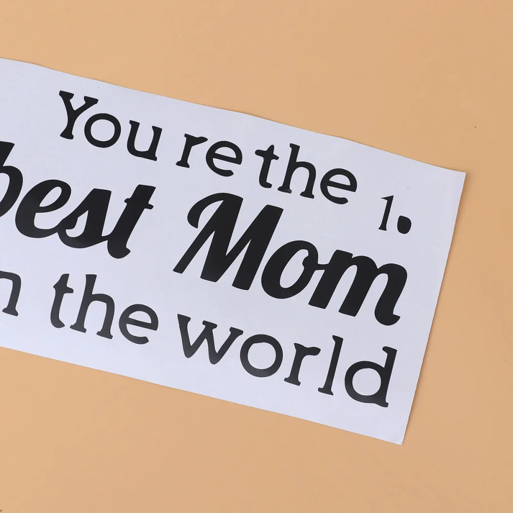 Best Mom Letters Mother's Day PVC Stickers Heart Pattern Self-adhesive Balloon Sticker Decals Decor (162)