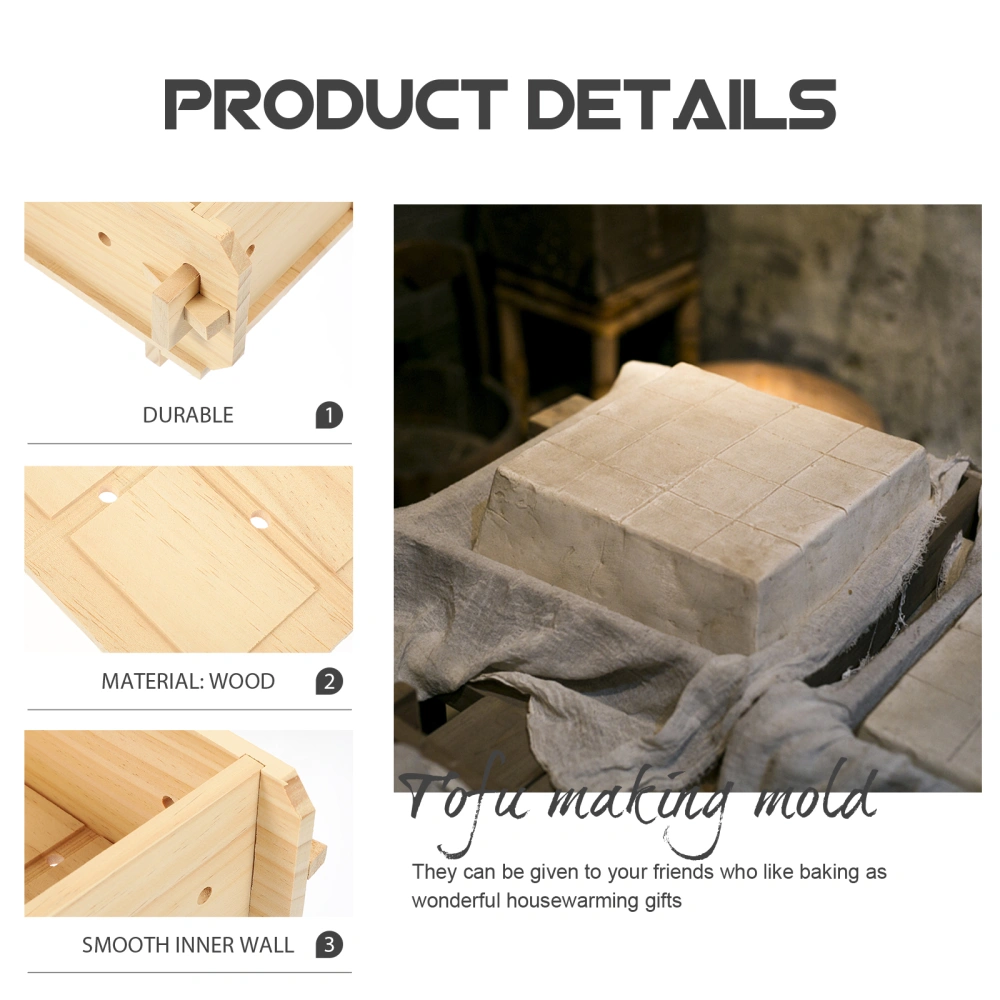 Durable Diy Tofu Making Mold Wooden Tofu Making Mold Tofu Maker Home Supplies