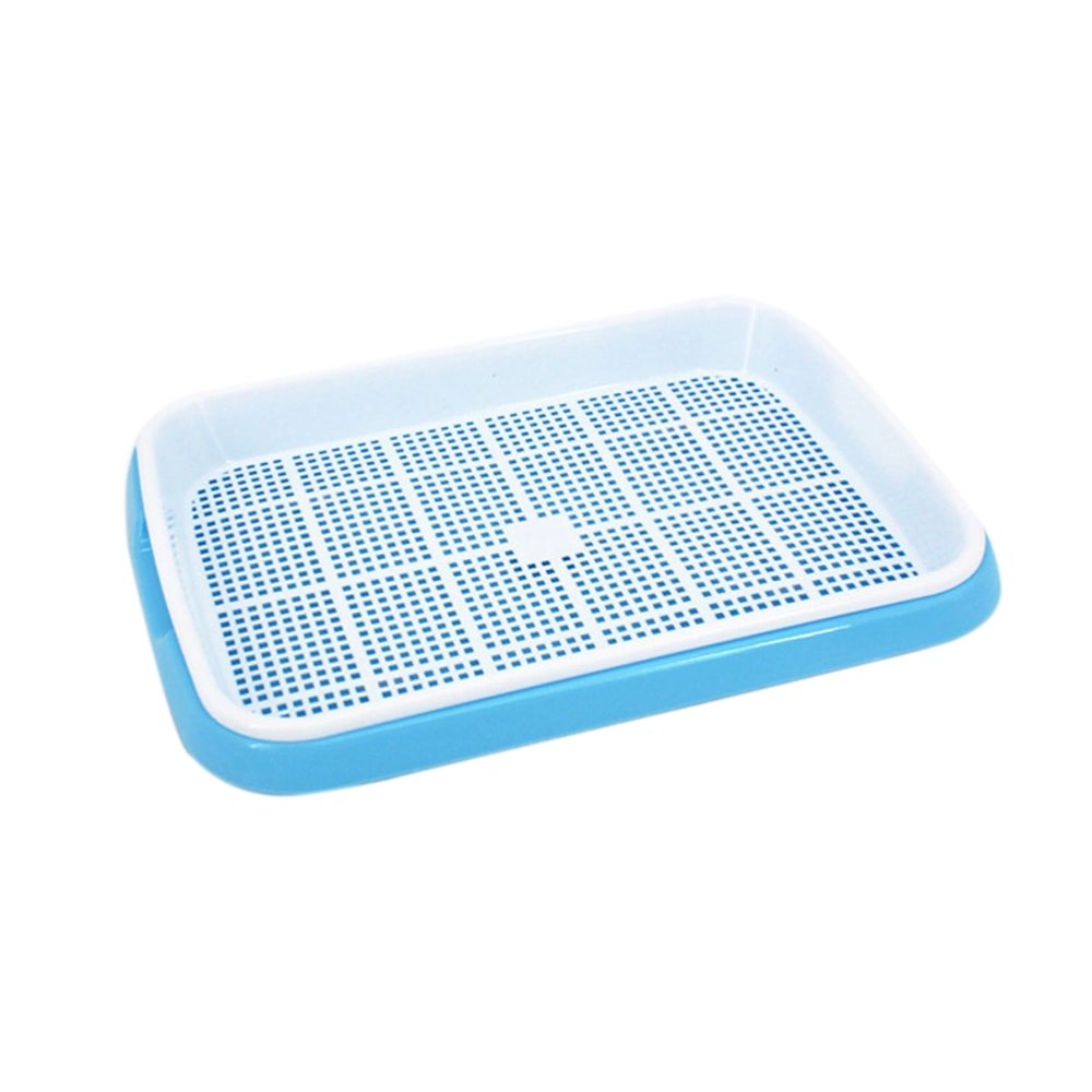 Multifunctional Sprouter Tray Set Soil-Free Food Grade PP Healthy Wheatgrass Grower with Sprouter Tray Water Tray and Paper(Sky-blue)