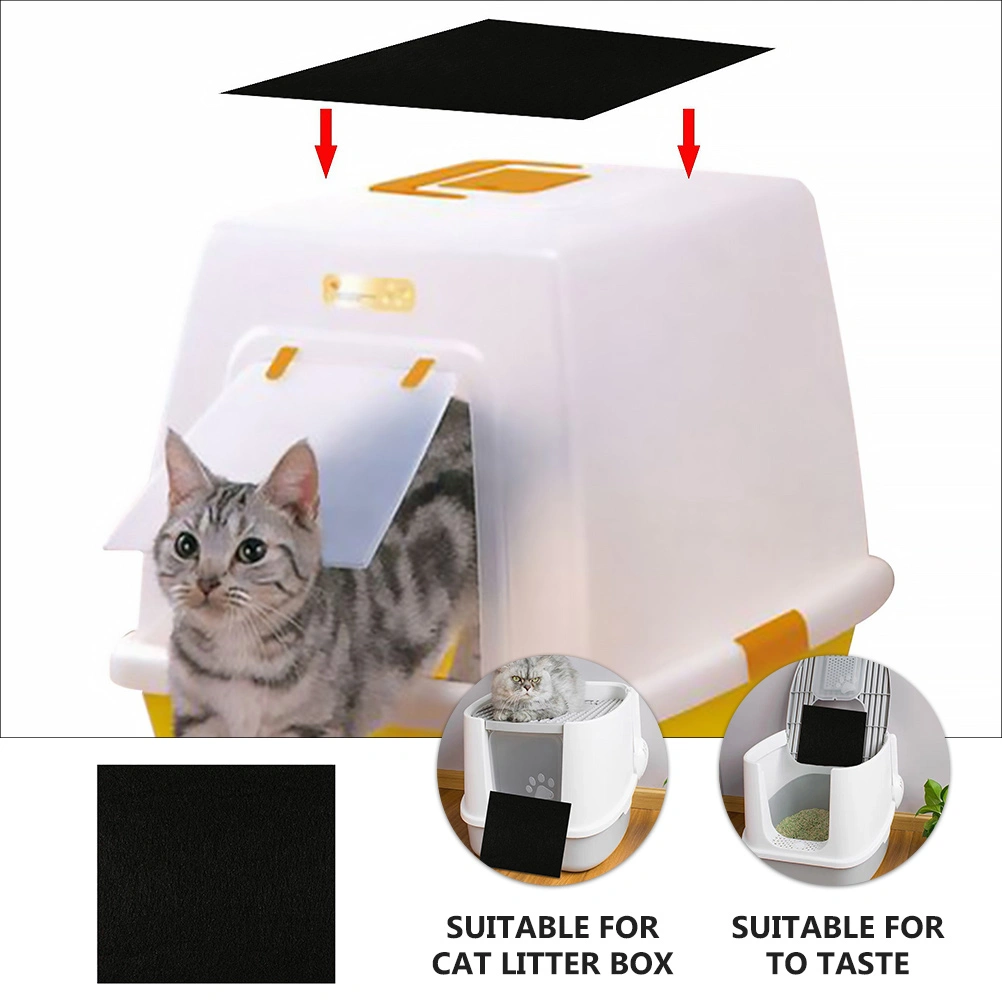 8pcs Cat Litter Box Pan Charcoal Filter Pad Deodorizer Smell Odor Eliminator