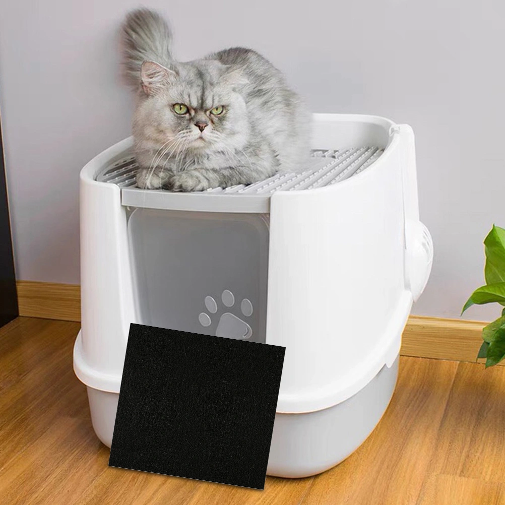 8pcs Cat Litter Box Pan Charcoal Filter Pad Deodorizer Smell Odor Eliminator