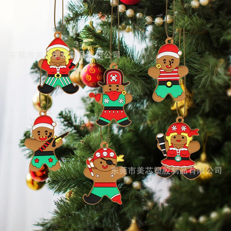 12Pcs Christmas Gingerbread Man Hanging Ornaments Xmas Tree Hanging Decorations Christmas Decors