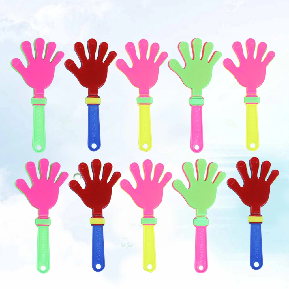 20 Pcs 18CM Hand Clapper Noise Makers Plastic Palm Clapping Device Clapping Hands Party Accessories Party Favor for Sports Game Performing (Random Color)