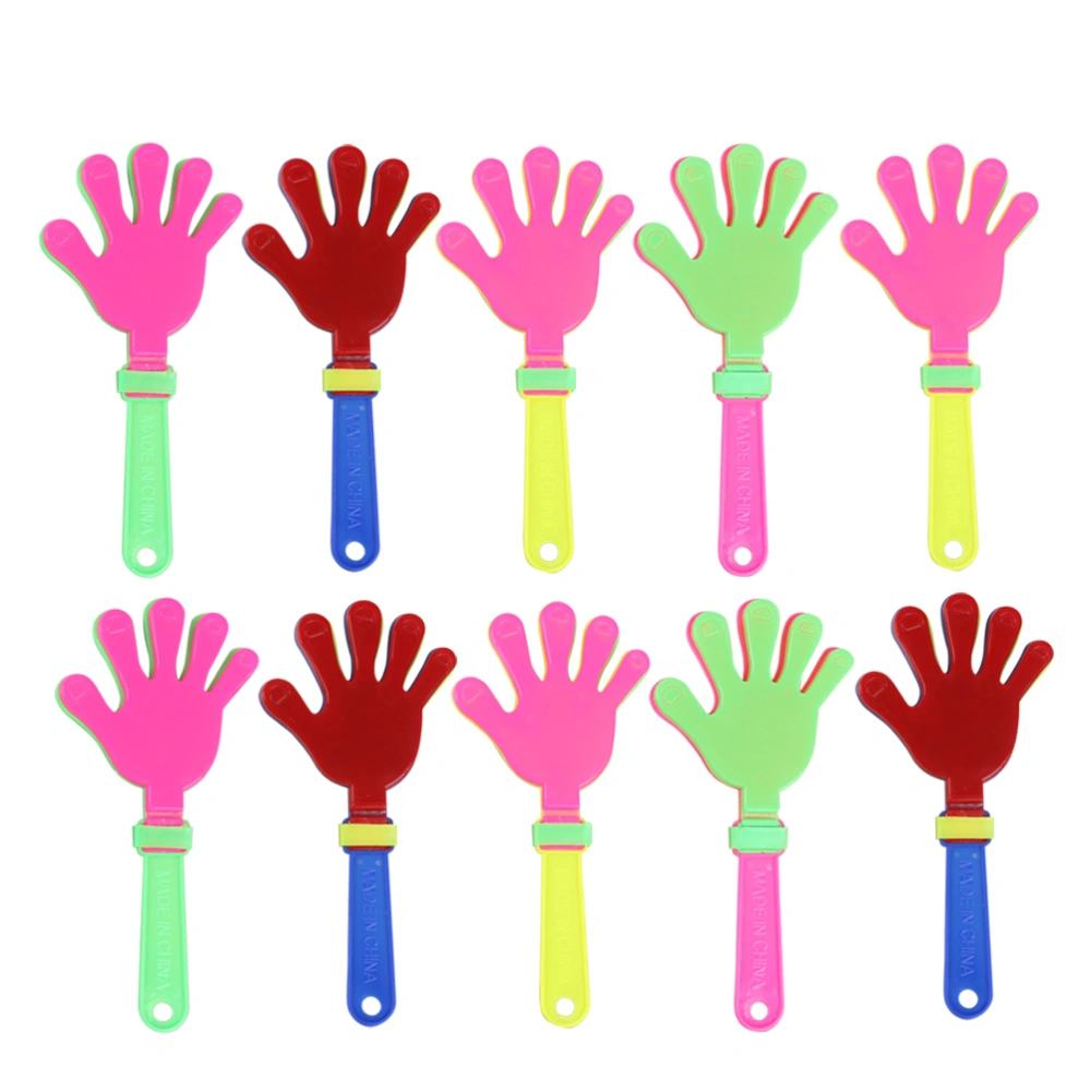 20 Pcs 18CM Hand Clapper Noise Makers Plastic Palm Clapping Device Clapping Hands Party Accessories Party Favor for Sports Game Performing (Random Color)