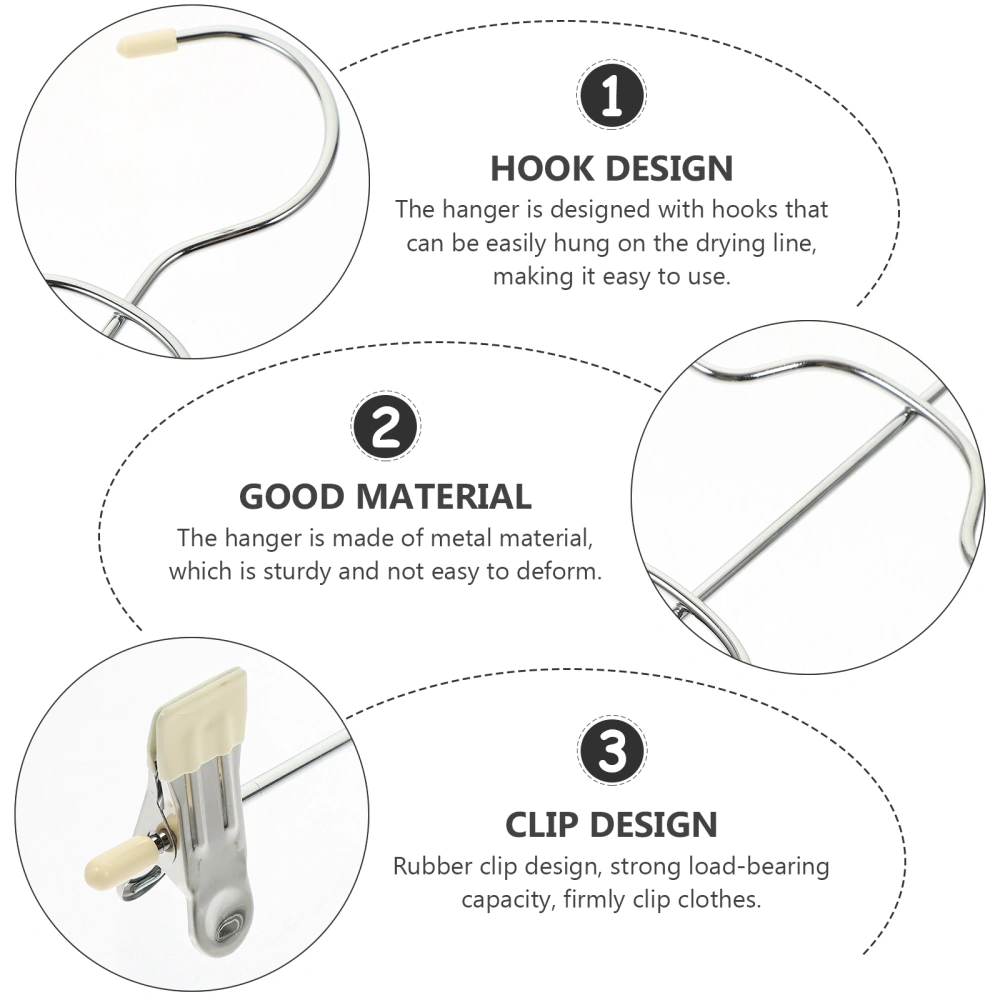 Multi-layers Skirt Hanger Clothes Hanger Metal Hanger for Socks Pants with Clips