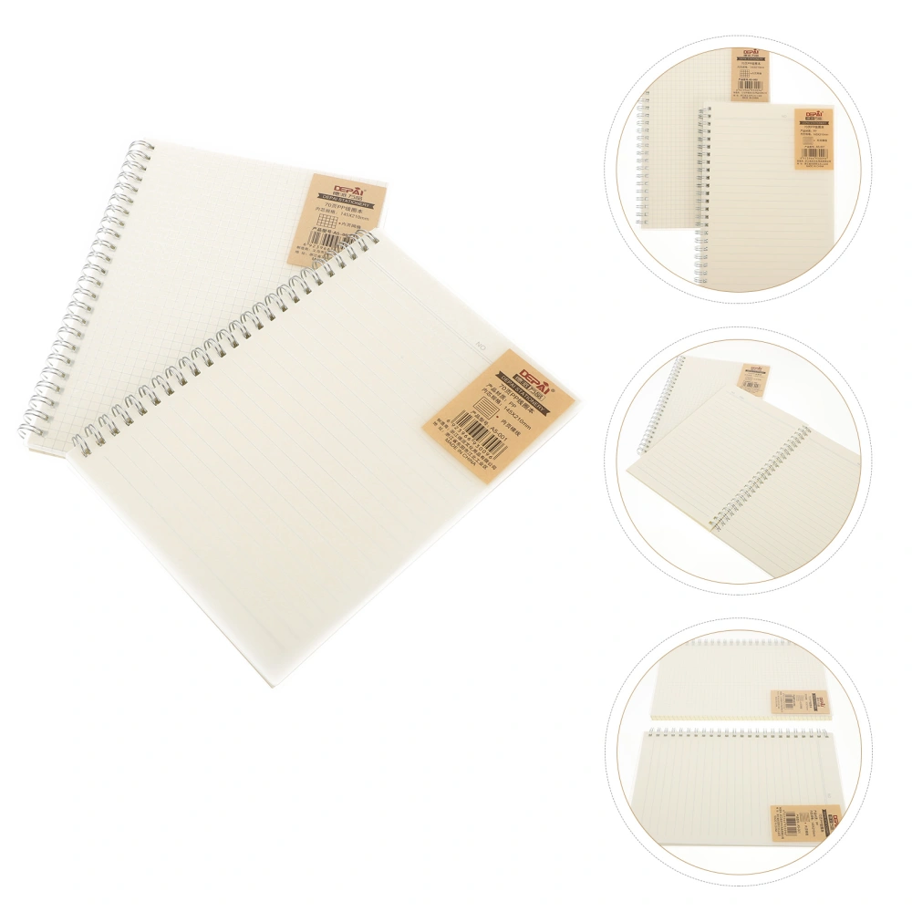 2pcs Creative Notepads Coil Notepads Business Notepads Simple Students Notepads