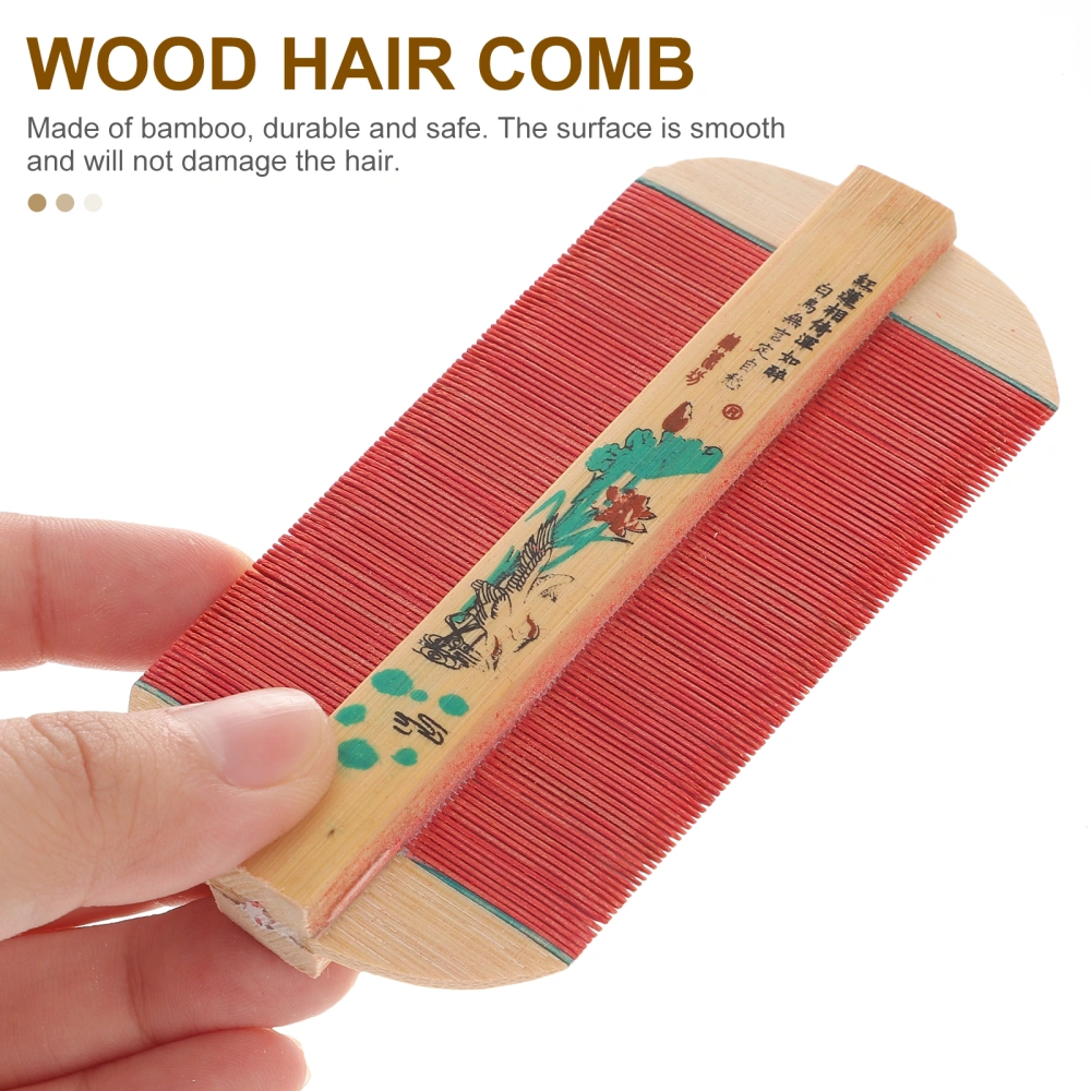 2Pcs Dense Teeth Combs Wooden Hair Combs Lice Strainer Combs Head Massage Comb for Women Men