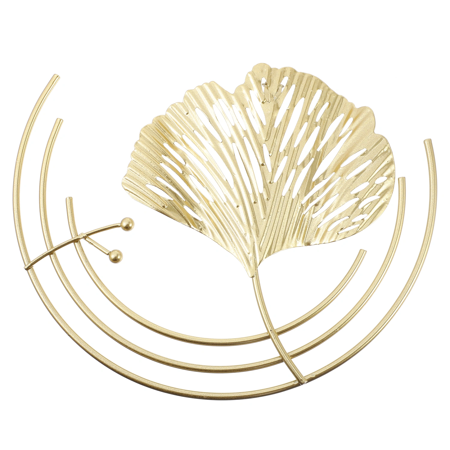 Iron Leaf Wall Art Living Room Wall Decoration Decorative Golden Leaf Adornment