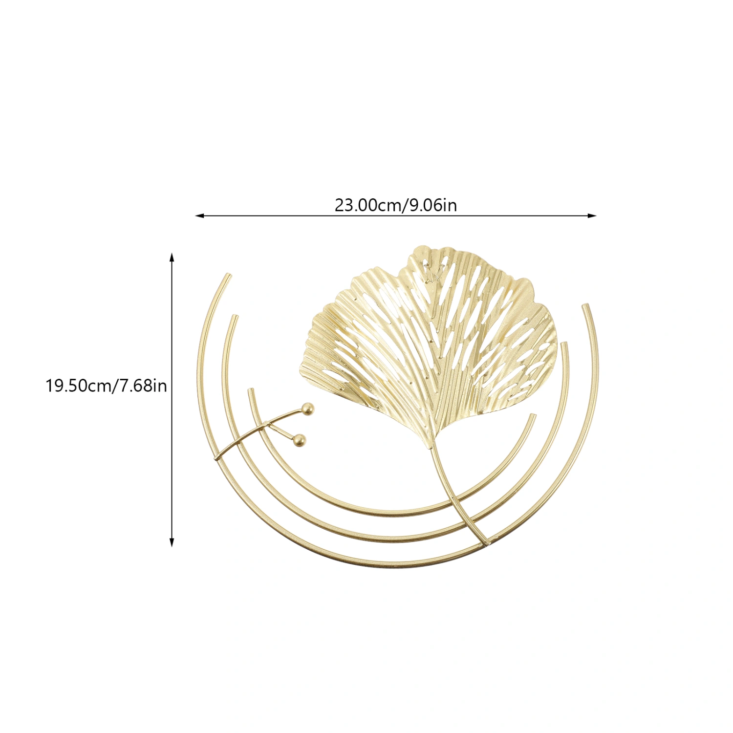 Iron Leaf Wall Art Living Room Wall Decoration Decorative Golden Leaf Adornment