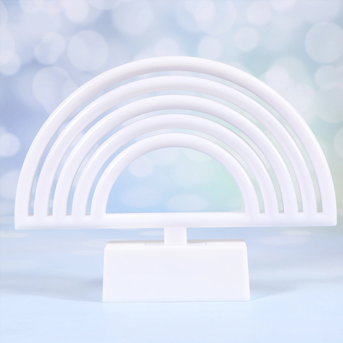 1PC Cartoon Rainbow Lamp Bedroom Bedside LED Night Light Table Lamp Decorative Light Without Battery
