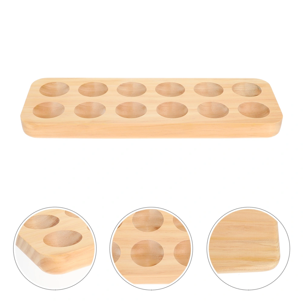 Simple Style Egg Plate Wooden Egg Storage Tray Home 10 Eggs Holding Organizer