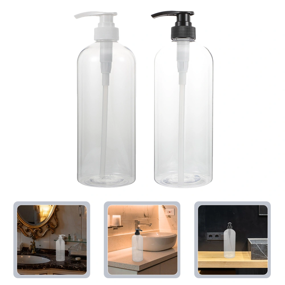 2pcs Clear Soap Dispenser With Pump Plastic Hand Soap Dispenser Soap Pump Bottles 1000ml