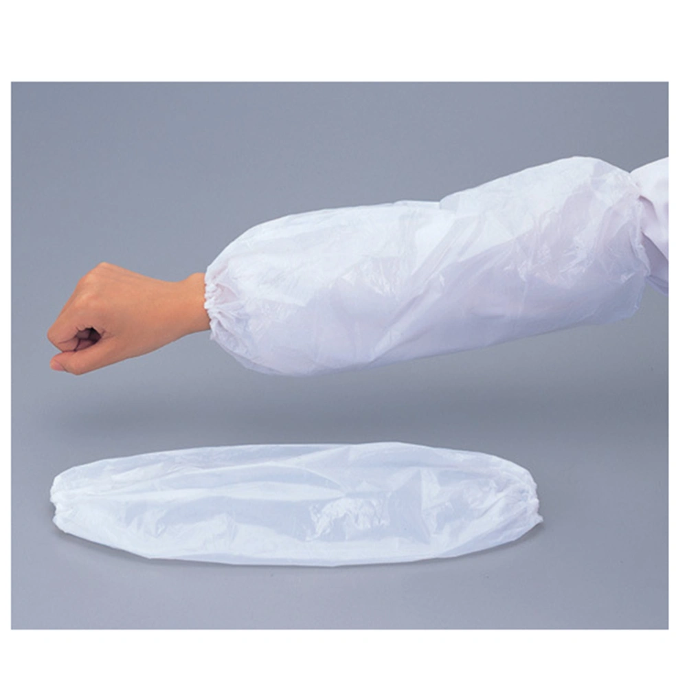 1 Pair Disposable Sleeves Waterproof Antifouling Oilproof Arm Sleeves Covers Cleaning Kitchen Tool for Home (White)