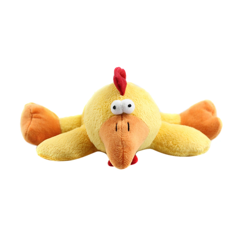 Plush Chicken Bite Toys BB Sound Toy Funny Playing Doll Creative Pet Toy for Dog Puppy (Chicken)