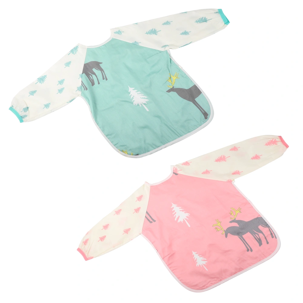 2Pcs  Waterproof Garment Baby Eating Aprons Baby Food Clothes Baby Apron Bib