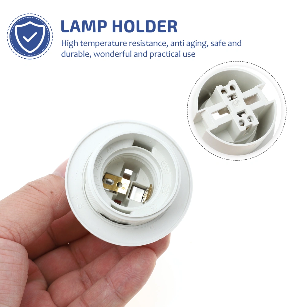 10Pcs E27 Bulb Socket 250V Lamp Holder Plastic Lamp Bases Lamp Accessories