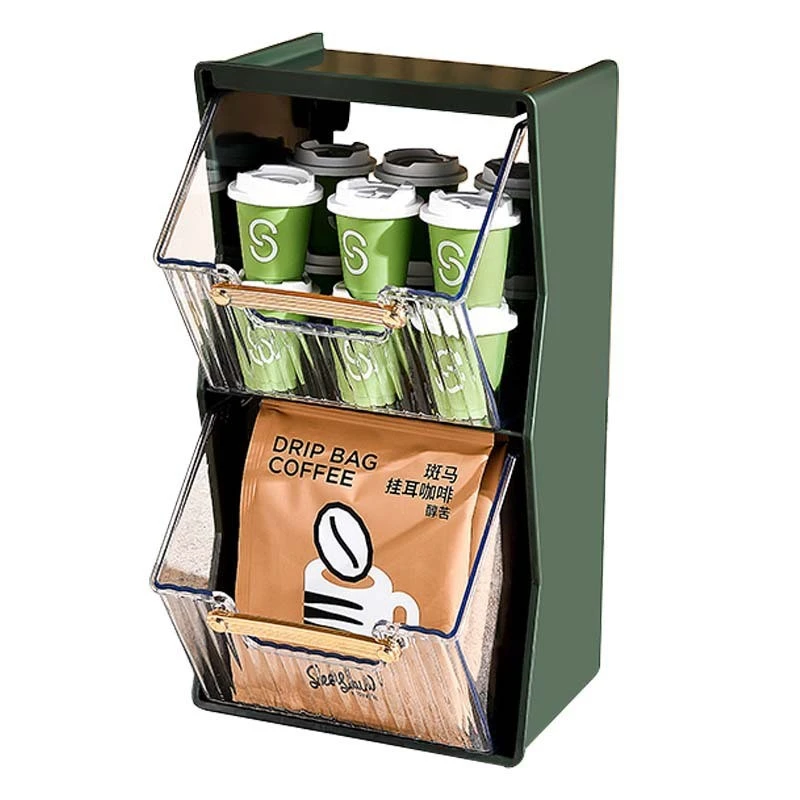 Coffee Tea Storage Station Tea Bag Holder Tea Organizer for Kitchen Countertop