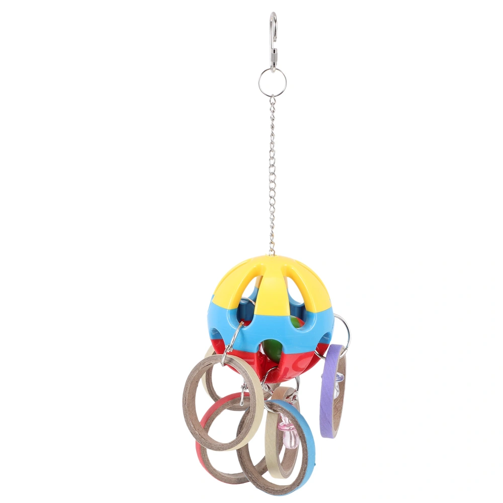 Parrot Bird Chew Toy Funny Bite Bell Ball Colorful Bell Toy Parrot Plaything