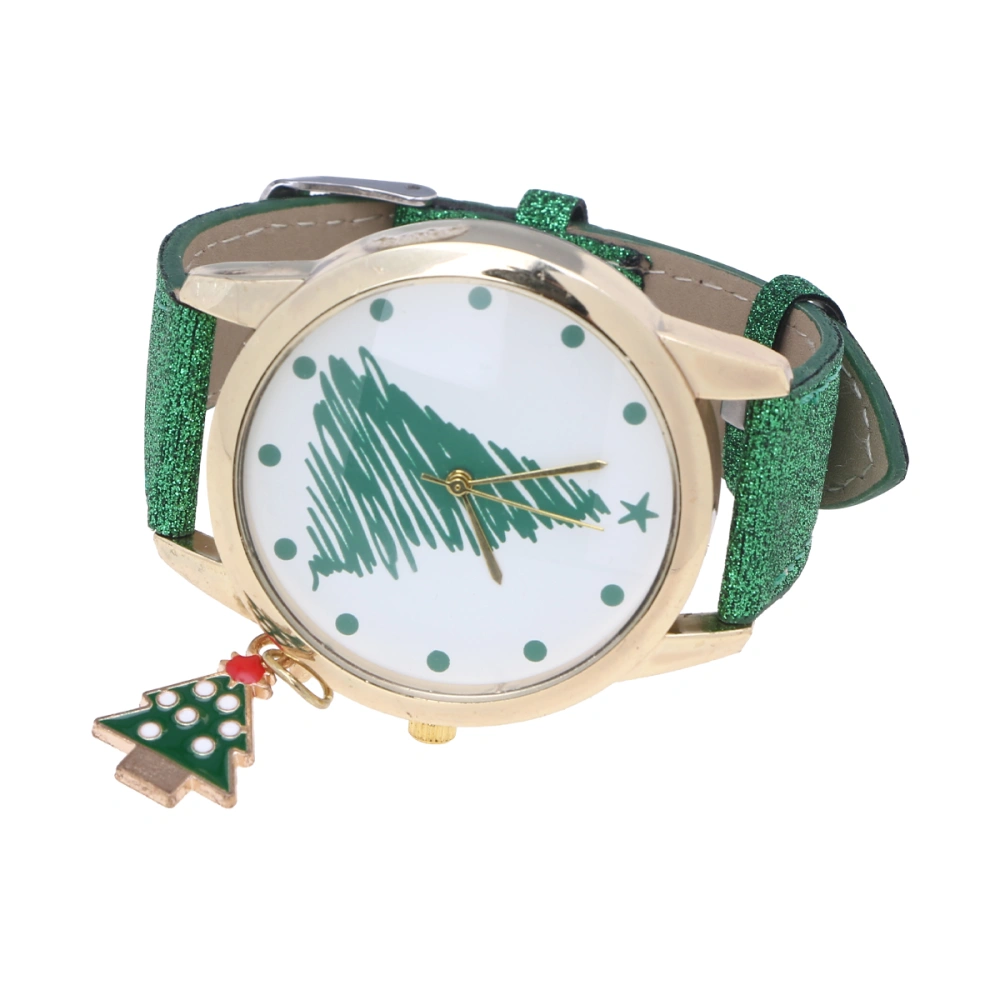 Stylish Christmas Style Watch Fashion Lady's Wrist Watch Green (Christmas Tree)