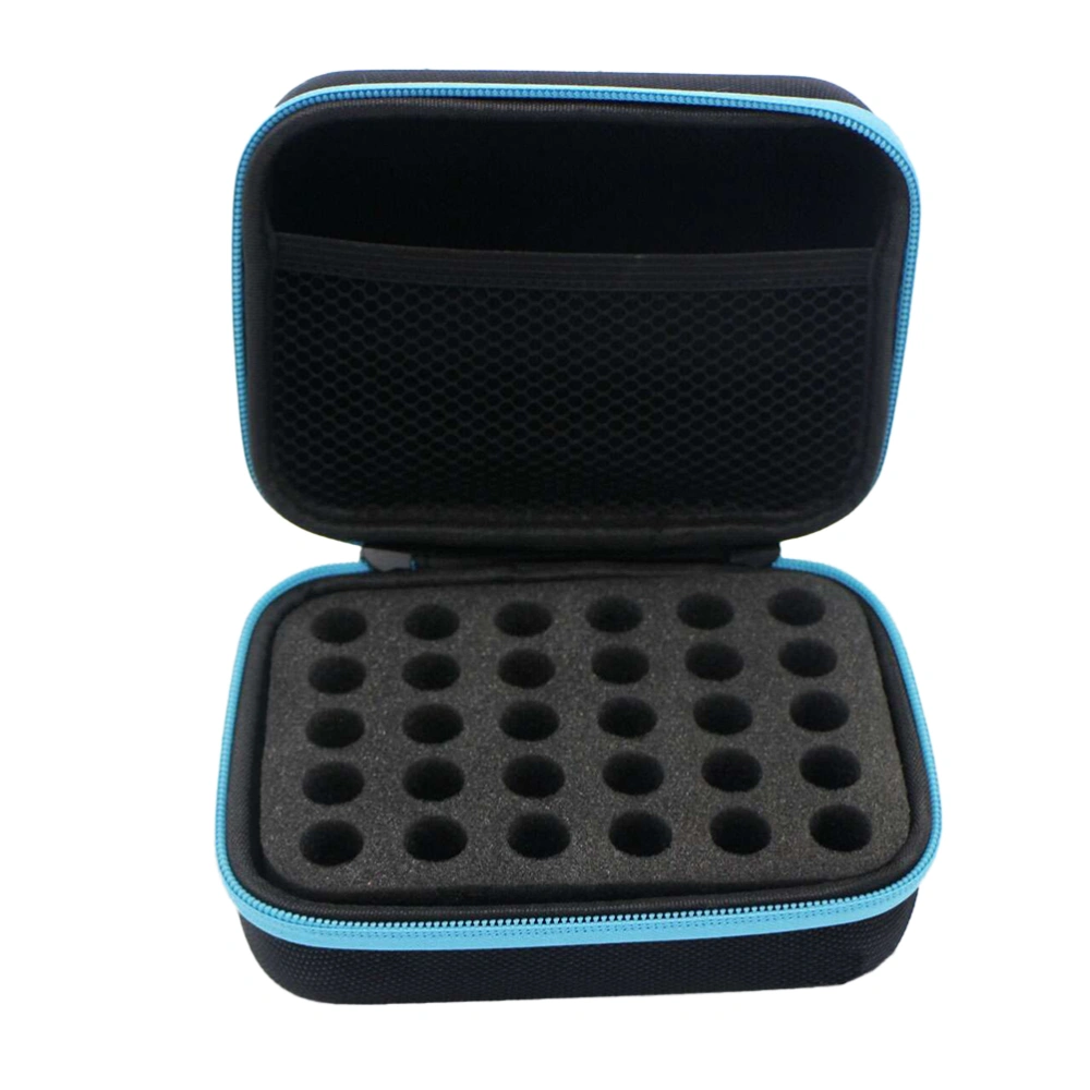 30 Bottle Essential Oils Storage Case Portable Essential Oil Travel Box Holder Organizer (Blue)