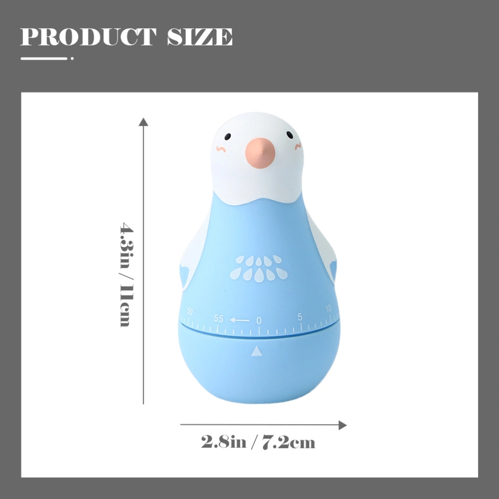 Cartoon Parrot-shape Timer Mechanical Kitchen Timer Portable Plastic Time Reminder