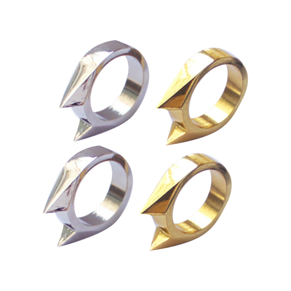 4PCS Cat Ear Rings Self Defense Rings Window Breaker for Women Men Outdoor (Random Color)