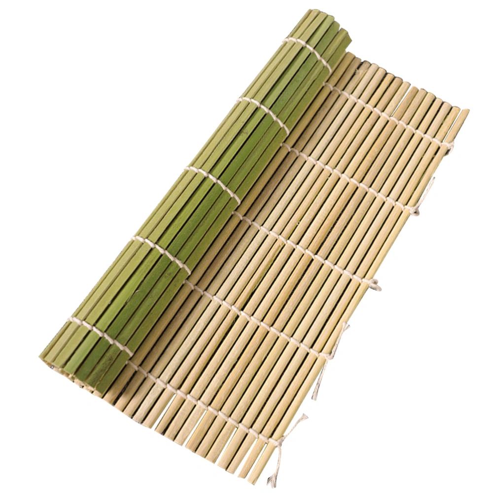 1pc Bamboo Sushi Making Curtain Sushi Rolling Mat Sushi Making Tool for Home Restaurant 27x27cm(Green)