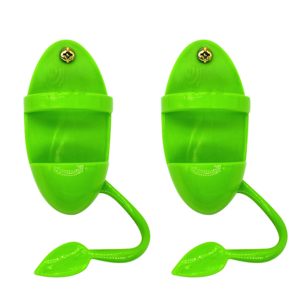 2Pcs Parrot Stands Pet Parrot Feeding Racks Pet Bird Accessories (Green)