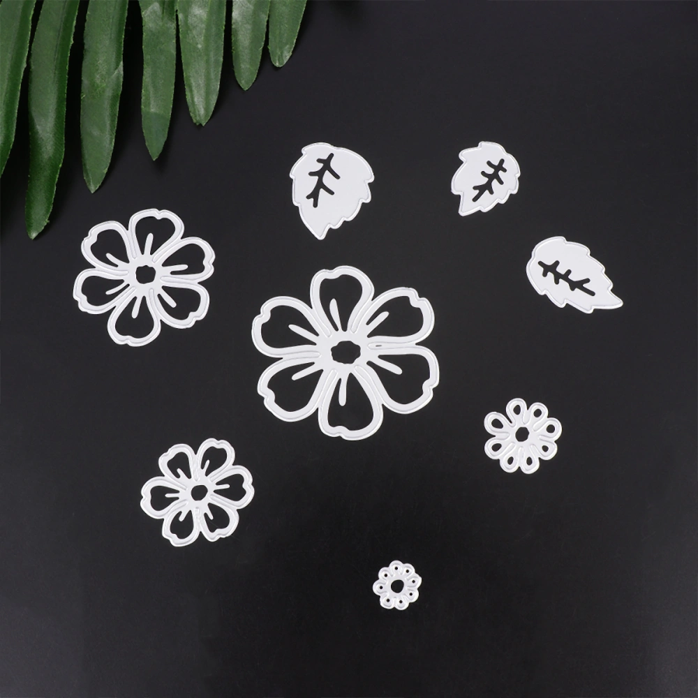 2 Set DIY Cutting Dies Carton Steel Stencil Template Mould Versatile Flower Leaf Embossing Stencil for Album Paper Art Craft Decor